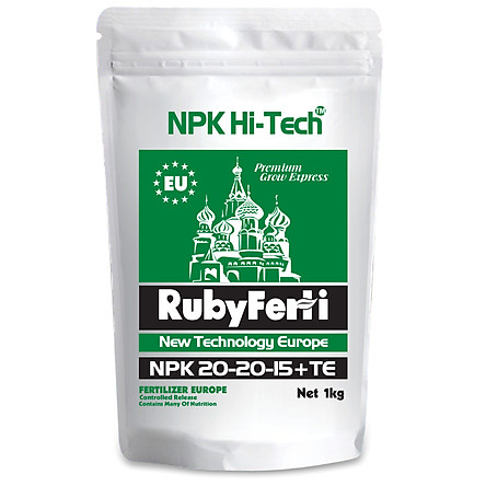 Phân bón npk 20-20-15 +te hi-tech: rubyferti - thuộc tập đoàn phân bón con cò vàng