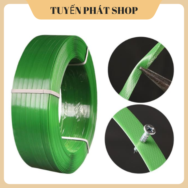 Dây Đai Nhựa PET Bản 16/19mm màu xanh dùng đóng gói hàng nặng