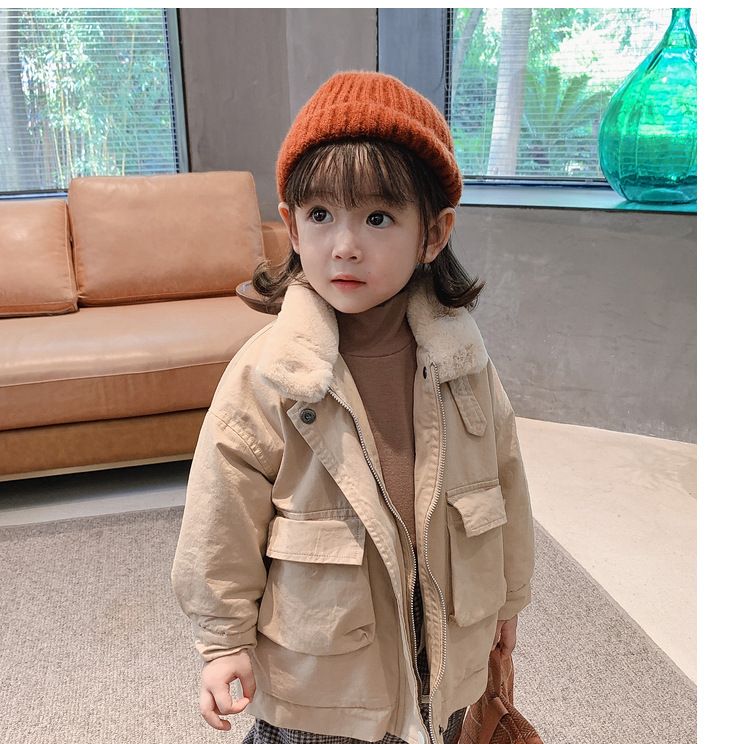Áo khoác cho bé gái bé trai lót lông siêu ấm