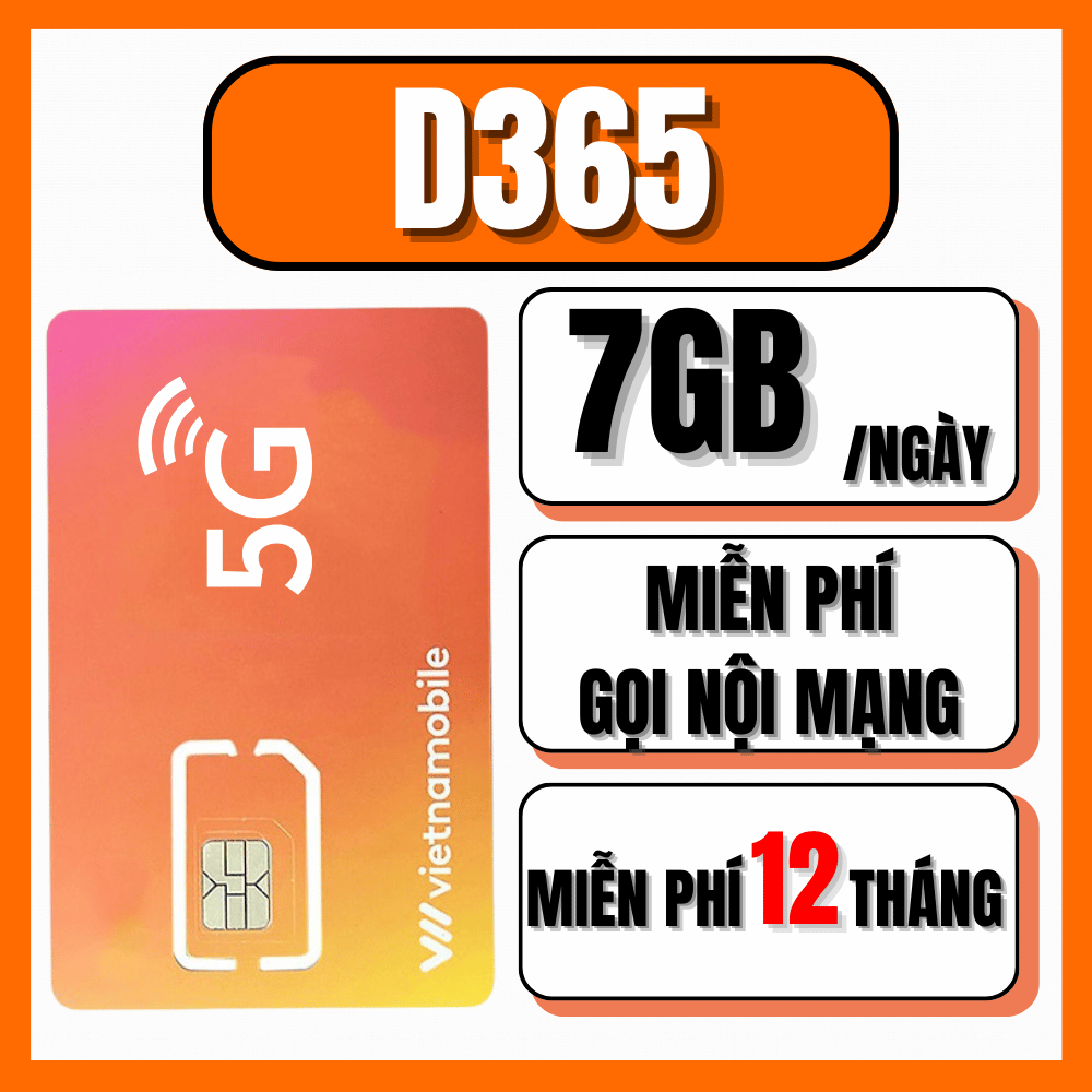    SIÊU RẺ   Sim 4G Vietnamobile Trọn Gói 1 Năm Tặng 7GB Ngày Data Tốc Độ Cao Truy Cập Mạng - Không Cần Nạp Tiền . FREESHIP - CHƯA KÍCH HOẠT. 