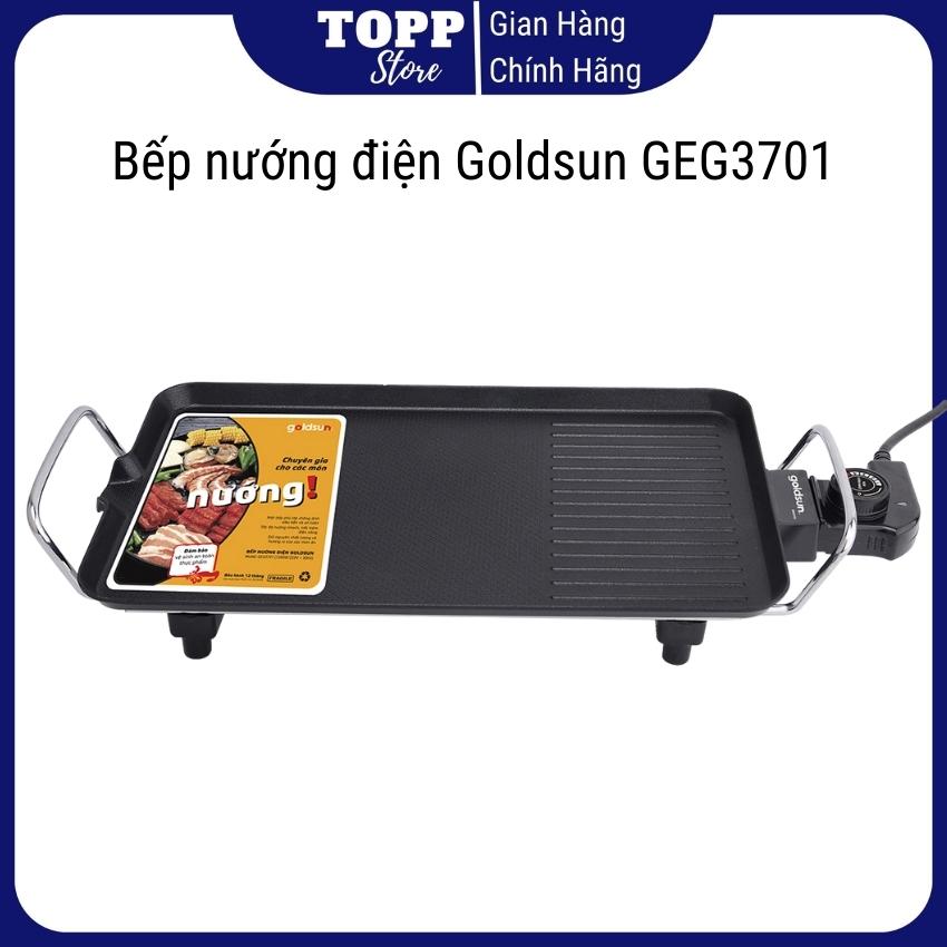Bếp nướng điện không khói Goldsun, khay nướng điện chống dính cao cấp, bếp nướng điện dài bề mặt thức ăn lớn, chống dính 2 lớp dễ dàng vệ sinh, công suất 1500W, tiết kiệm điện năng, bếp nướng điện BBQ tại nhà