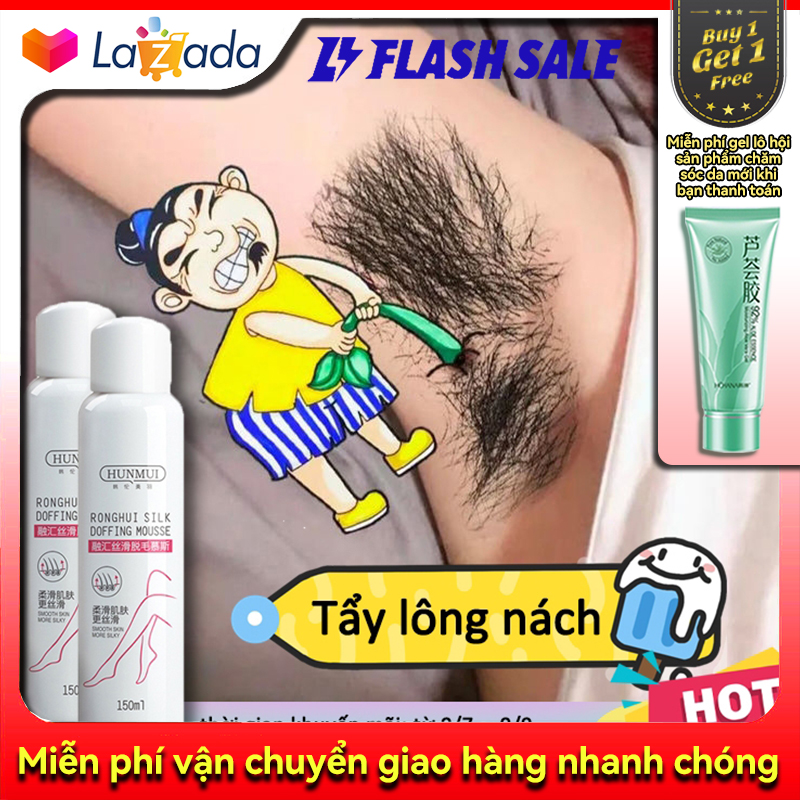 Tẩy lông không đau dạng mousse Tẩy lông nhanh chóng150ml 100% chính hãng Tẩy lông vĩnh viễn 5 phút hiệu quả nhanh chóng Tẩy lông toàn thân Ức chế mọc lông Tẩy lông dễ dàng tại nhà