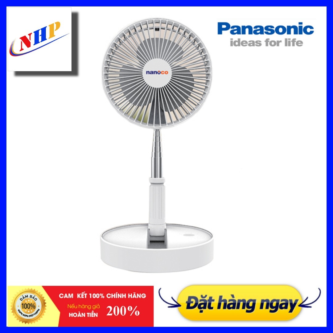 [HCM]Quạt Sạc Điện Gấp Gọn Nanoco NFF1617W