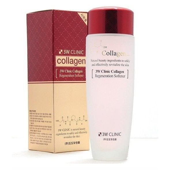 Nước hoa hồng Collagen 3w Clinic regeneration softener – Hàn Quốc, sản xuất từ các thành phần tự nhiên, an toàn và đảm bảo chất lượng cho người sử dụng
