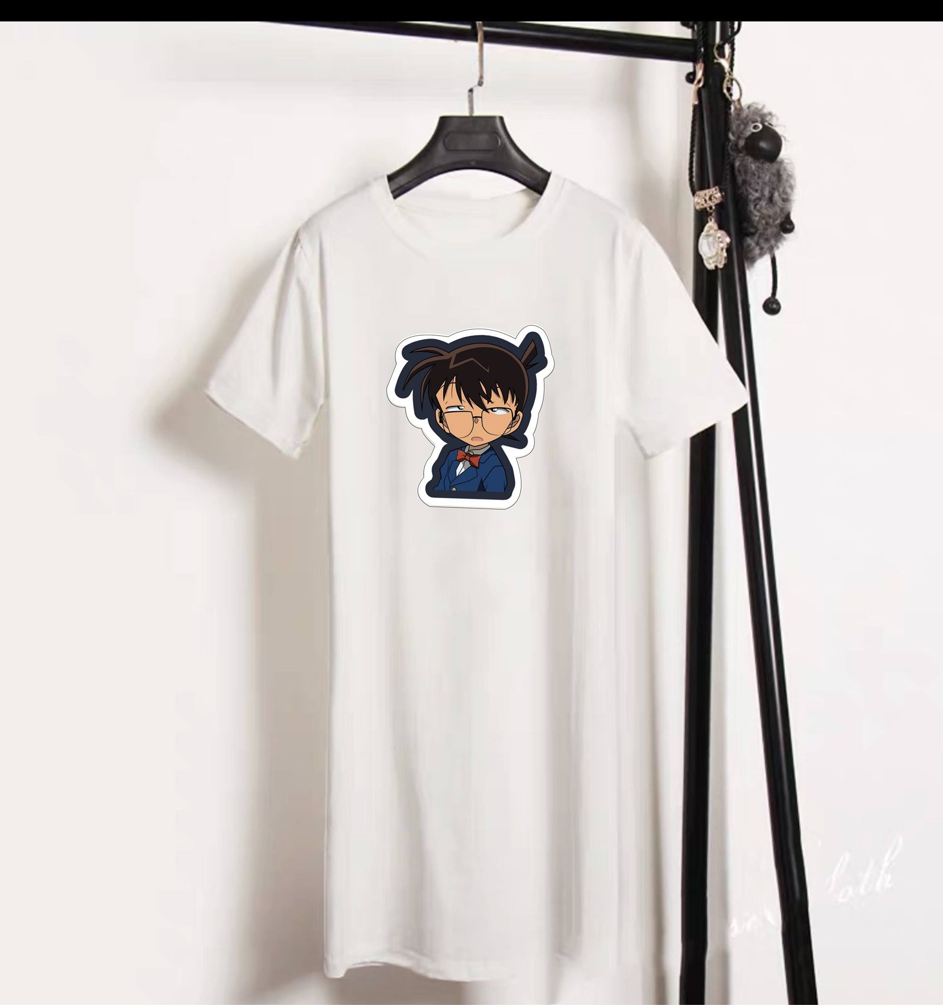 [HCM]SALE!! Đầm suông nữ in hình Conan vải thun co giãn mặc thoải mái có size to 2XL