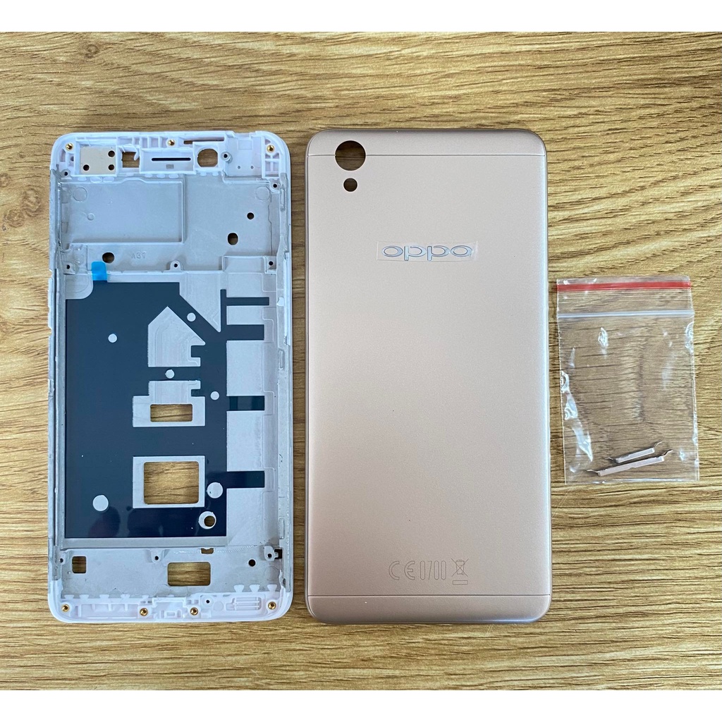 Bộ vỏ thay thế 0pp0 A37 màu vàng gồm xương lưng và nút bấm