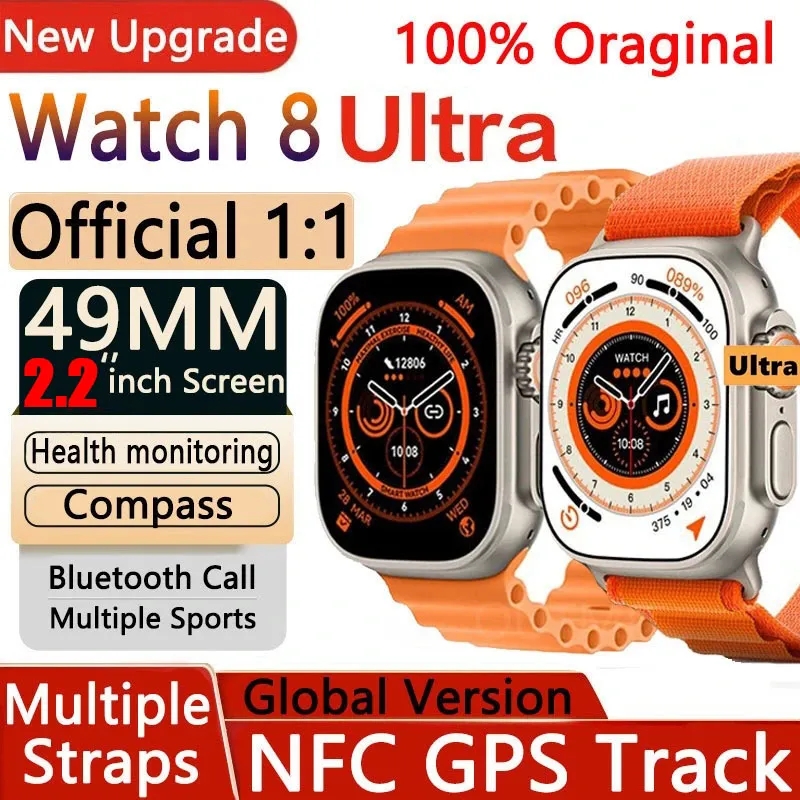 New Smart Watch Ultra Series 8 NFC người đàn ông Smartwatch 2023 wirelesscharge bluetoothcall người đàn ông Phụ nữ tập thể dục Vòng đeo tay IOS Android điệ