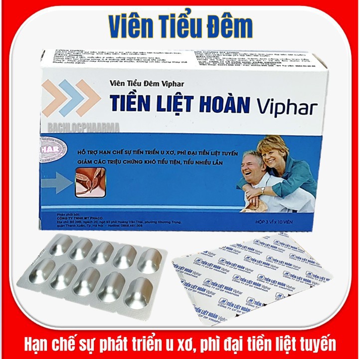 Viên uống tiểu đêm tiền liệt hoàn- giúp hạn chế sự tiến triển u xơ, phì đại tiền liệt tuyến, giảm khó tiểu tiện, tiểu nhiều lần- họp 30 viên - tiền liệt hoàn