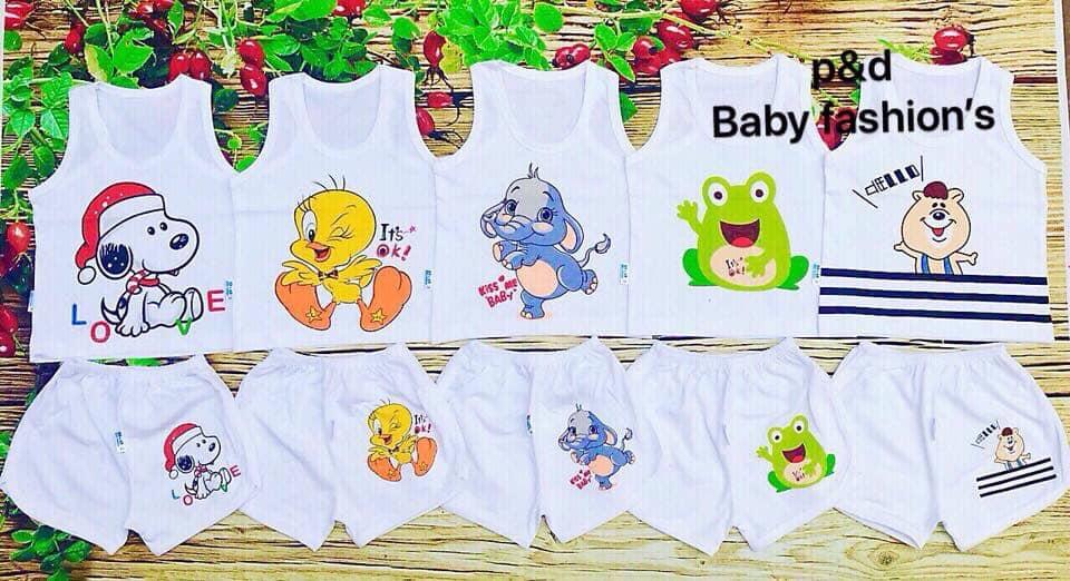 Set 5 bộ sát nách chíp + đùi bé trai/gái 4-14kg