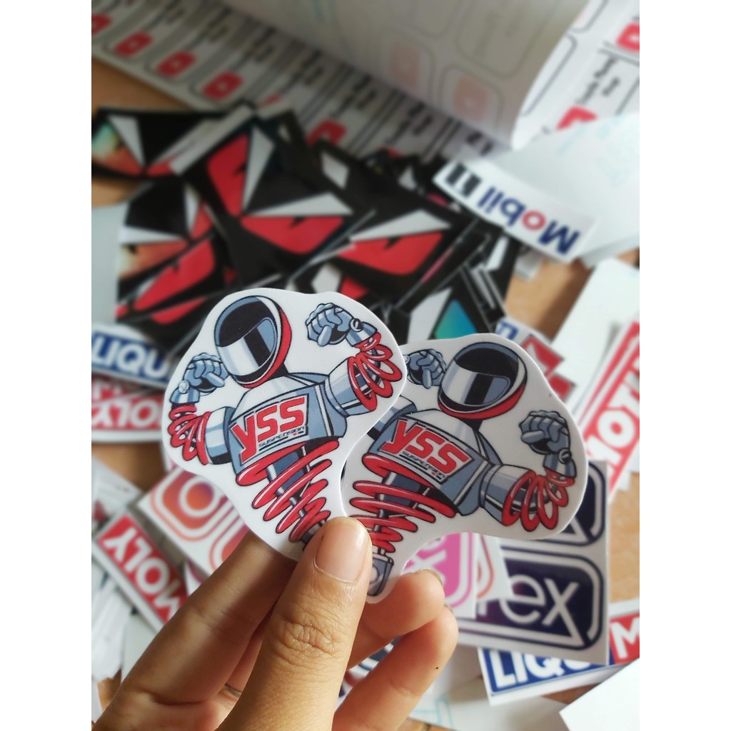 Combo 2 tem dán xe sticker phuộc yss giá rẻ