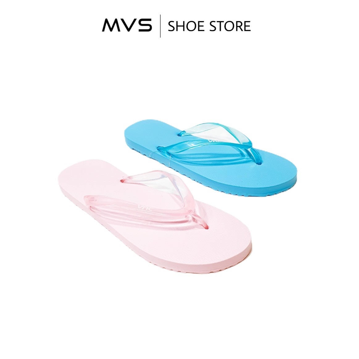[HCM]Dép Xỏ Ngón Nữ Trơn Dây Trong (Xanh Pastel - Hồng Pastel) - Giày Dép MVS