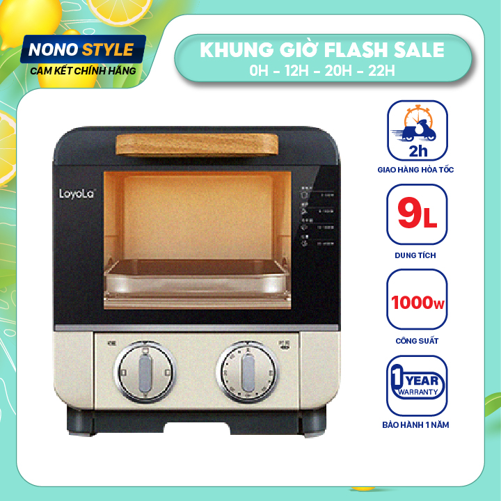 Lò nướng đa năng Solis LoyoLa 9L 1000W, nướng nhanh, cách nhiệt, dễ sử dụng - BH 12 tháng