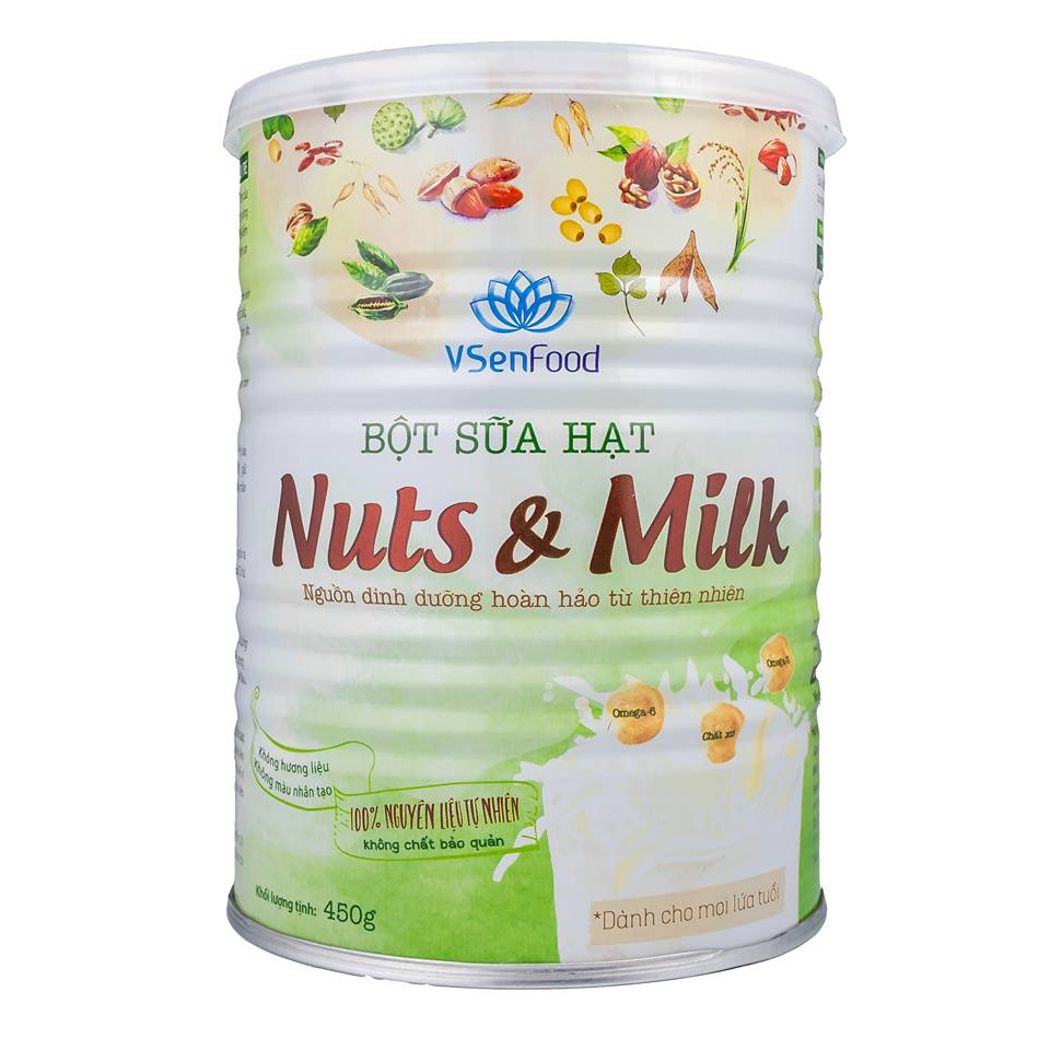 Bột sữa hạt vsenfood nuts & milk 450g - exp: 6/2023