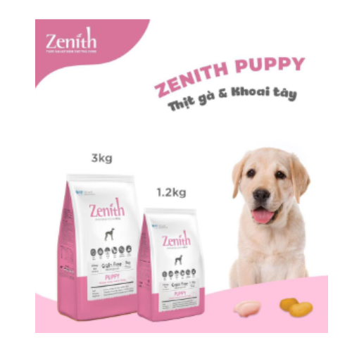 3kg thức ăn cho chó con hạt mềm Zenith Puppy
