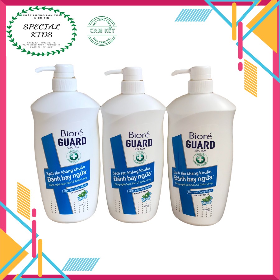 Sữa tắm Biore Guard Kháng khuẩn sạch mịn chai 800gr .