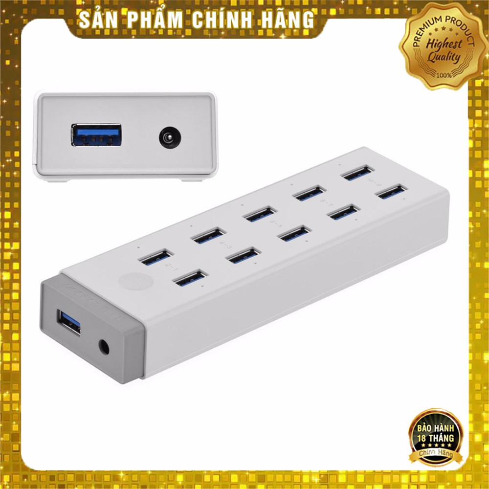 Hub đa chức năng ugreen 20297 10 cổng usb 3.0 kèm sạc điện thoại máy tính bảng...