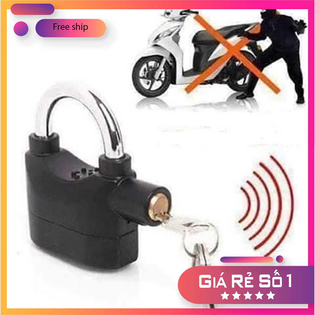 Ổ KHÓA BÁO ĐỘNG CHỐNG TRỘM THÔNG MINH CT02- Phù Hợp Với Tất Cả Các Dòng Xe Máy, Cửa Nhà, Cửa Kho, Tủ Sắt,...Có Còi Báo Động, Chống Cắt, Phát Ra Âm Thanh Cực Lớn, Chống Trộm, Bảo Vệ Nhà Cửa, Xe Máy