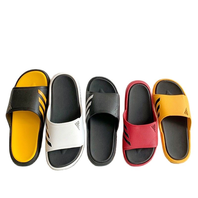 [Hoàn Tiền 15%]Dép nam , Dép quai ngang nam thời trang không thấm nước dáng thể thao phối 3 sọc kẻ siêu bền đẹp