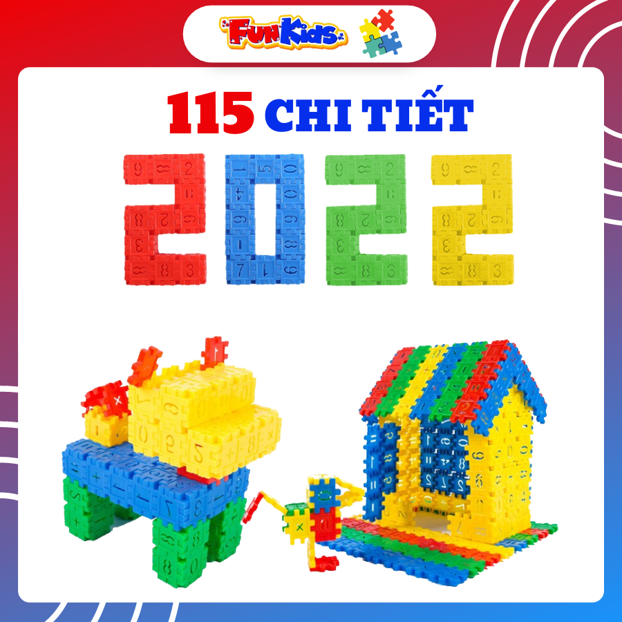 Đồ chơi trẻ em túi 115 tấm xếp hình nhựa nguyên sinh an toàn nhiều màu sắc giúp trẻ từ 3 tuổi trở lên phát triển trí tưởng tượng và tư duy sáng tạo