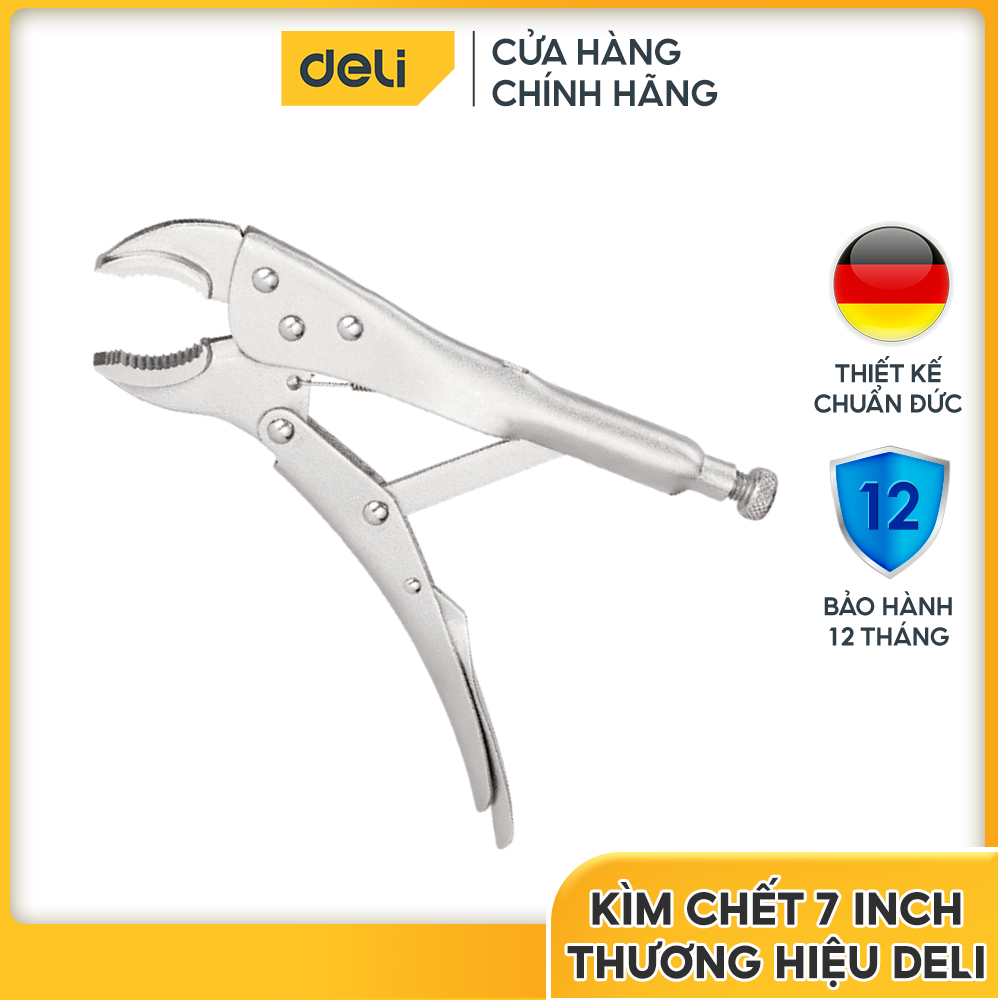 Kềm Bấm Chết Tự Động 7 Inch Cao Cấp Chính Hãng Nhập Khẩu Thương Hiệu Deli DL2001-7 - Bảo Hành 12 Tháng - Đổi Trả Miễn Phí 15 Ngày