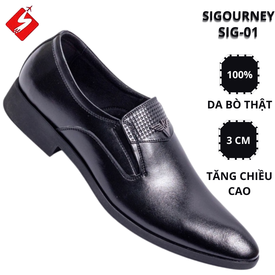 Giày da nam công sở, giày lười nam cao cấp dành cho dân công sở sig-01 bảo hành 18 tháng