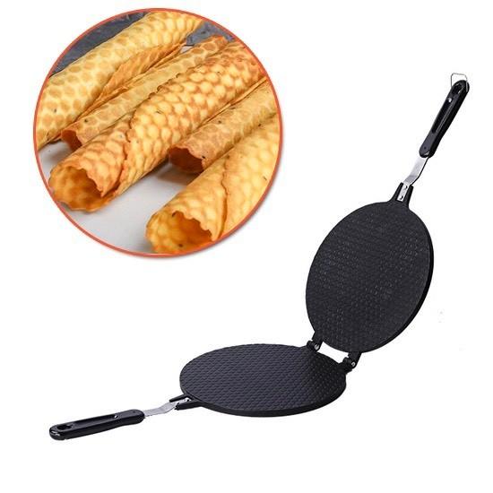 Khuôn Làm Bánh Kẹp Cuốn Ốc Quế Gang Chống Dính Size Lớn Cao Cấp Dragon. Chất liệu: Gang cao cấp, chống dính công nghệ Mỹ.