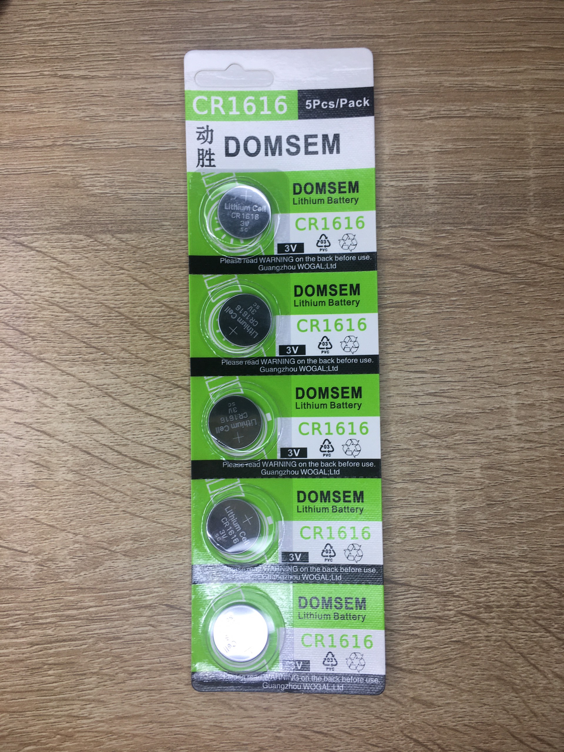 Vỉ pin domsem cr1616 1616 lithium battery 3v hong kong