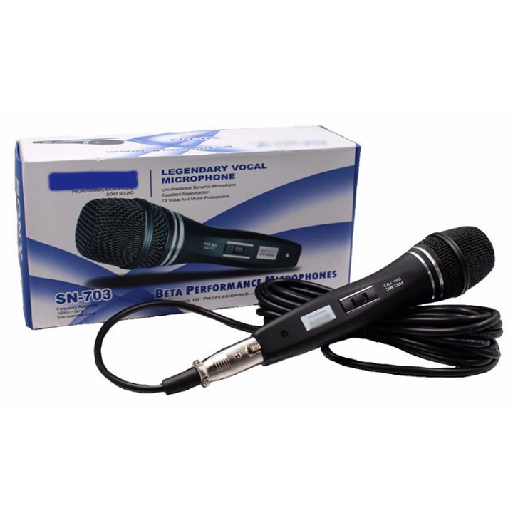 Micro có dây sony sn-703 cho loa kéo âm ly karaoke cực hay