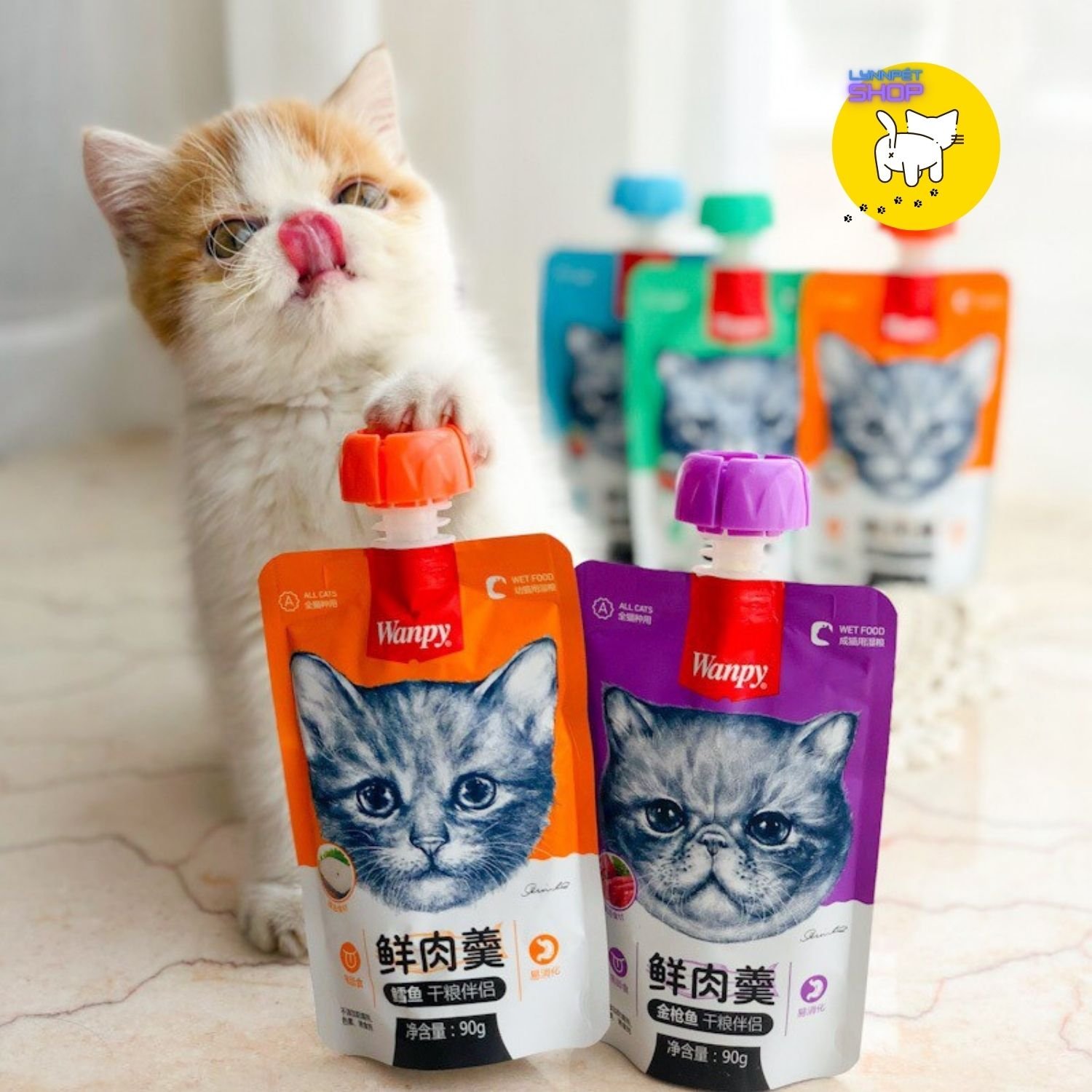 Wanpy nắp vặn 90g mix 4 vị ngẫu nhiên