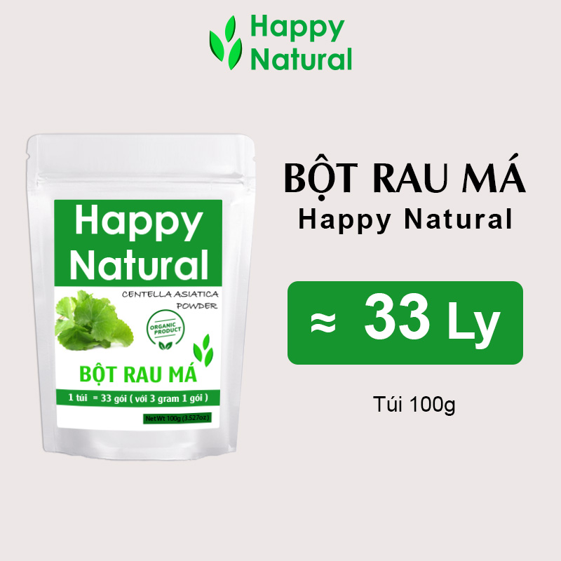 Bột rau má happy natural sấy lạnh 100g