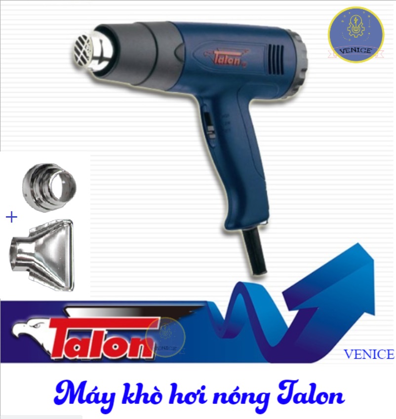 Máy khò hơi nóng Talon - Máy khò màng co - Dùng điện 220V - Công suất 2000W - Bảo hành 12 tháng- Tặng kèm 2 đầu thổi hơi