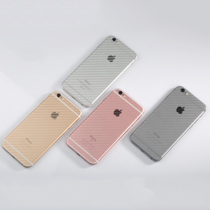 Miếng Dán Carbon 3D Mặt Lưng Chống Vân Tay Các Màu dành cho iphone 5/5s/6/6s/6plus/6splus/7/7plus
