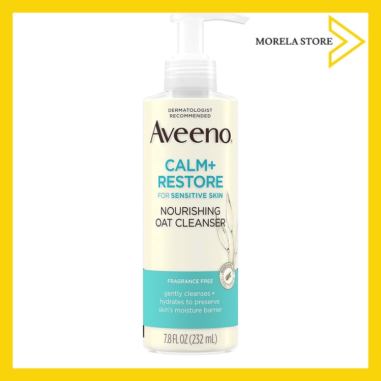 [HCM]Sữa rửa mặt nuôi dưỡng phục hồi cho da nhạy cảm Aveeno Calm and Restore Nourishing Oat Clean (mẫu mới)ser 232ml