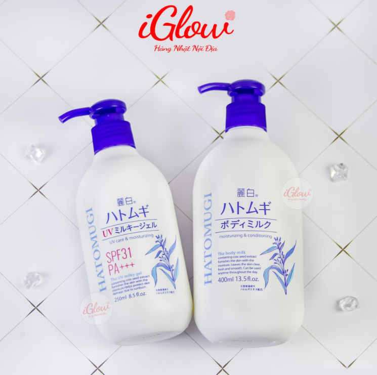 Sữa dưỡng thể chống nắng hatomugi spf31 pa+++