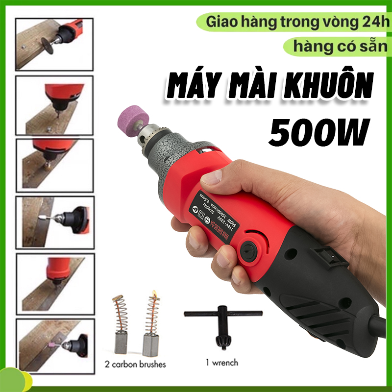 Máy khoan đa năng 500W 6 tốc độ, Máy mài khuôn cầm tay, mài khắc cầm tay đa năng mini, máy khoan cắt đa năng