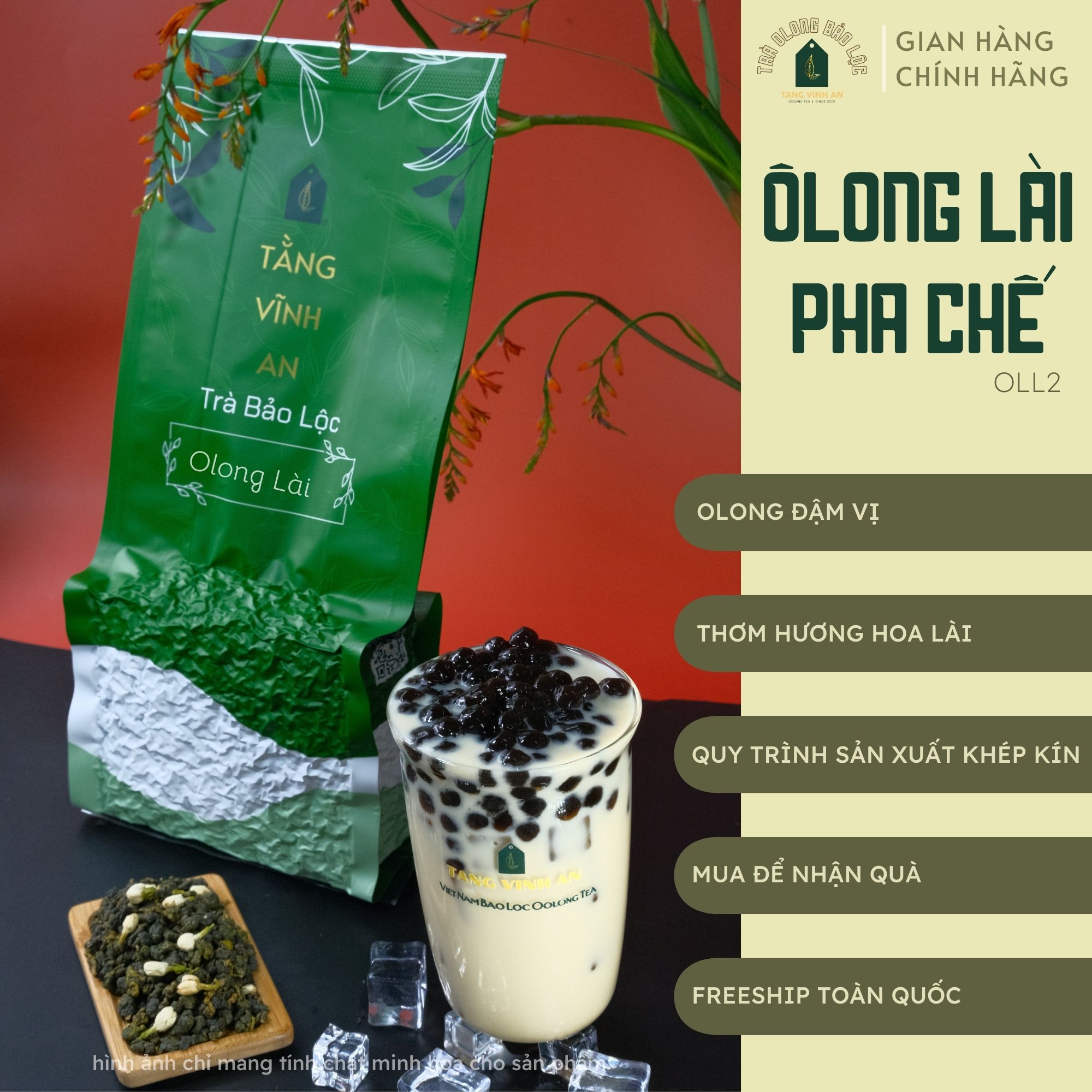 Trà Ô long Lài nguyên liệu trà sữa ngon đậm vị - Trà Bảo Lộc