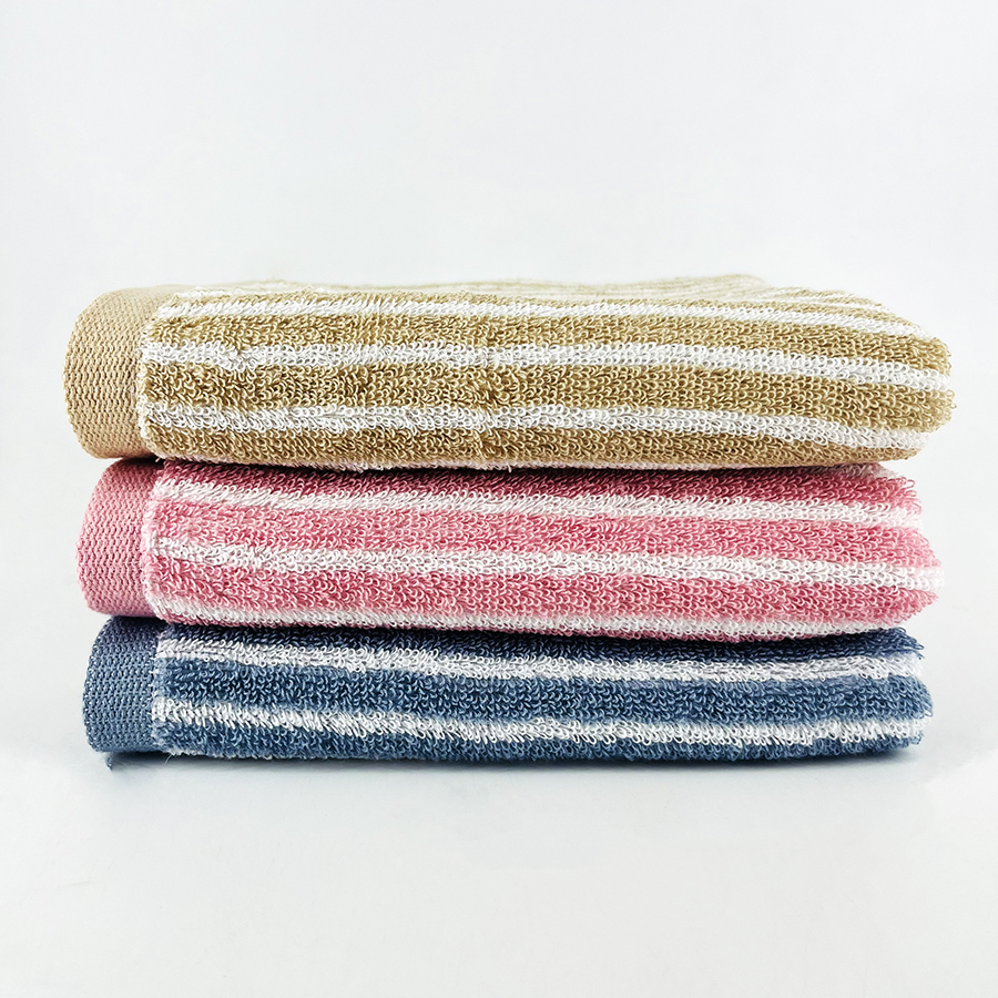 Khăn tắm cotton sọc dọc cao cấp thiện phú 60x120, khăn tắm thấm hút nước tốt, khăn bông sợi tự nhiên, khăn cotton thấm nước tốt, khăn tắm cỡ lớn dày, l379
