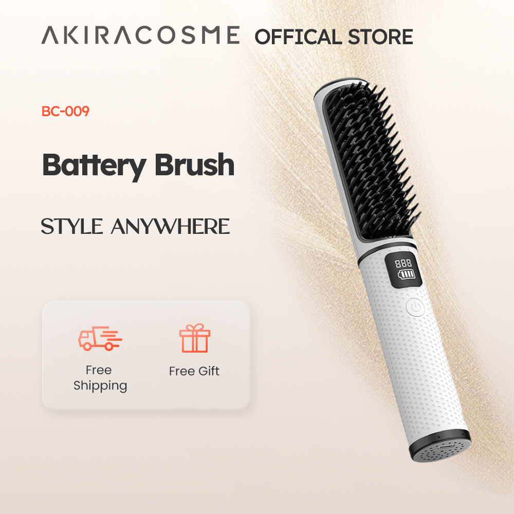 Nhật Bản Akira USB Lược chải thẳng tóc Xách Tay máy duỗi mini Bàn chải tóc Không Dây máy duỗi tóc dụng cụ tạo kiểu tóc Cho Du Lịch