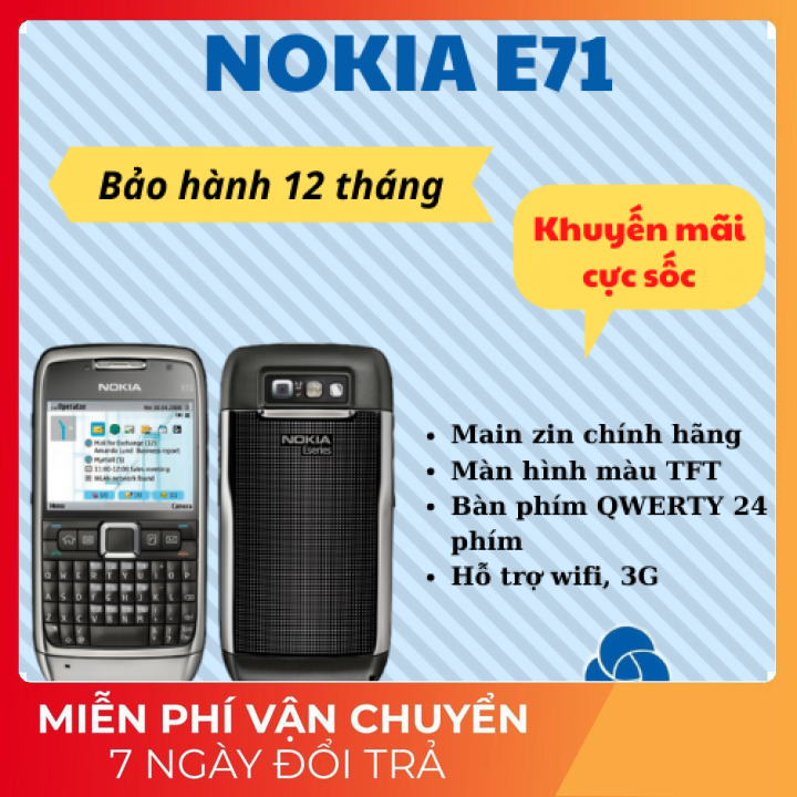 Điện thoại độc cổ NOKIA e71 giá rẻ bắt wifi kèm sim 3g