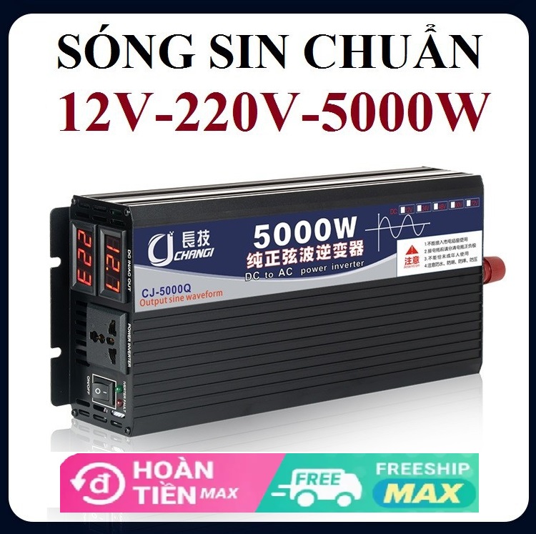 Kích điện inverter sóng sine chuẩn từ 12v lên 220v công cuất 3000w, 5000w