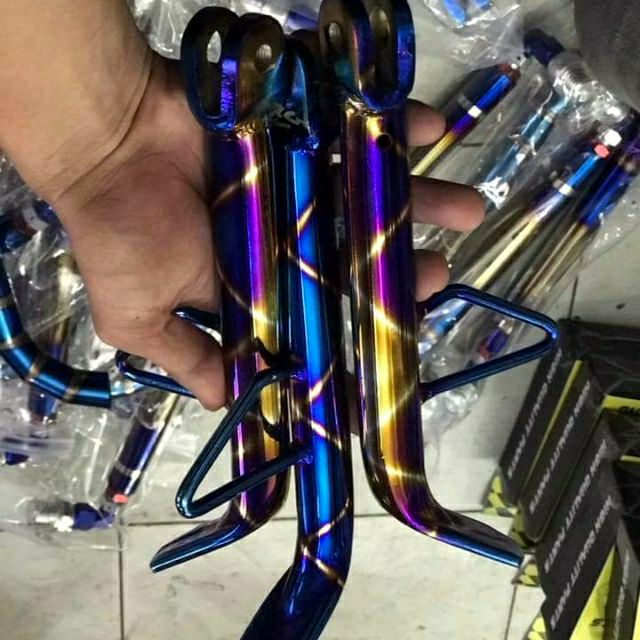 Chân chống titan cho Wave Dream Future Blade Cub Sirius và lắp được cho nhiều loại xe khác - Chân chống độ - Chất liệu inox dày