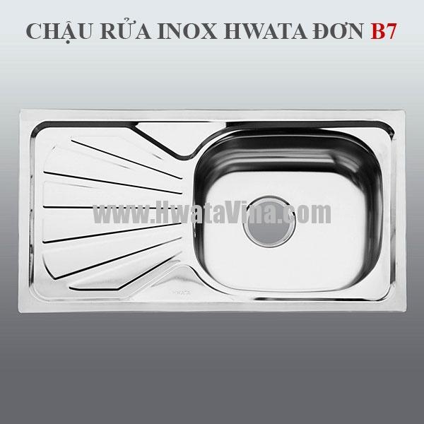 Chậu rửa inox, Chậu rửa inox 304 hwata một cánh B7