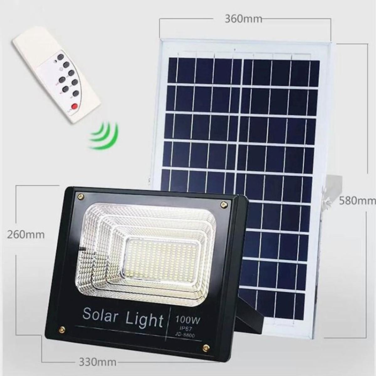 Đèn pha led năng lượng mặt trời vkt-s01-100w