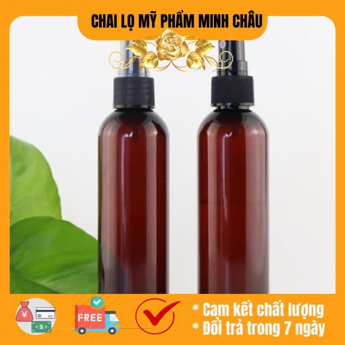 Chai trong xịt phun sương 150ml/200ml/250ml - Chai nhựa pet chiết mỹ phẩm
