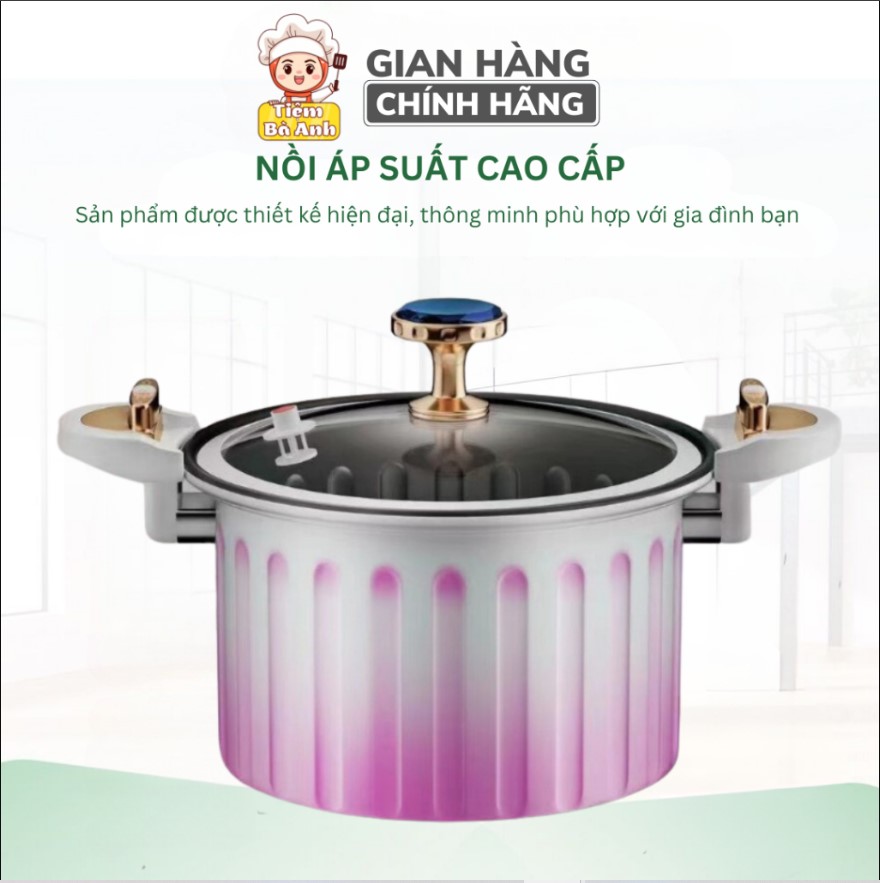 Nồi áp suất siêu to khổng lồ,Nồi áp suất điện đa năng,Nồi áp suất điện máy xanh,Nồi áp suất mấu mới, Holiday size 28cm dung tích 10L,thiết kế Hợp kim nhôm phủ chống dính cao cấp
