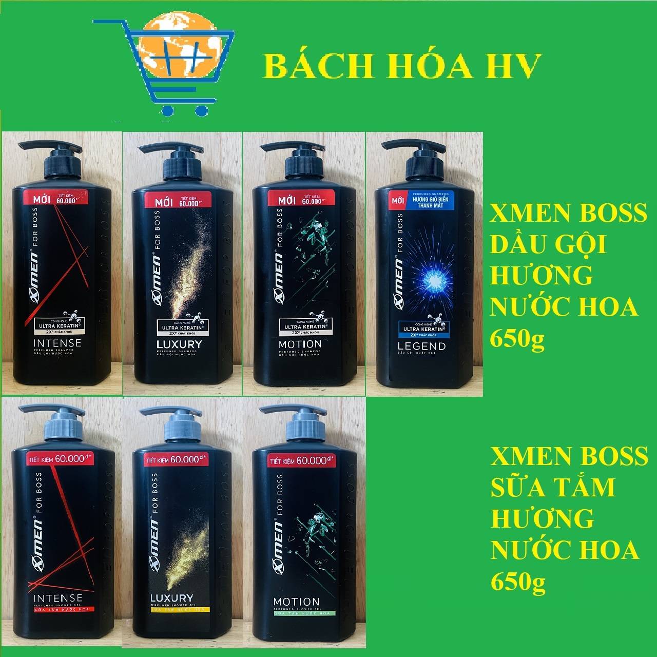 XMEN FOR BOSS 650g (Sữa Tắm/Tắm Gội/Dầu Gội) - BACH HOA HV