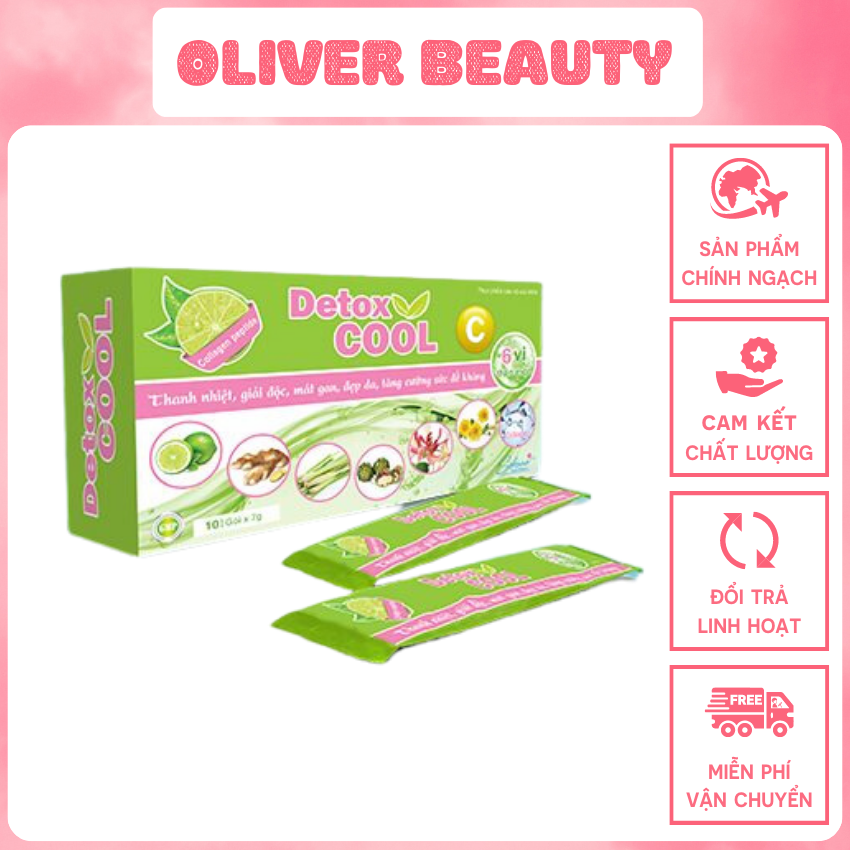 SAKURA Detox Cool - Bột sủi thanh nhiệt, giải độc, mát gan - Oliver Beauty