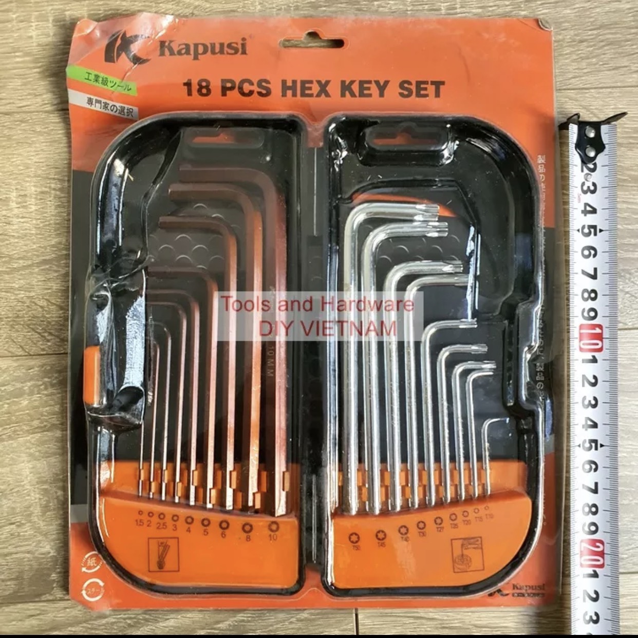 Bộ lục giác 18 chi tiết lục giác hoa thi, lục giác bi đủ size chính hãng KAPUSI