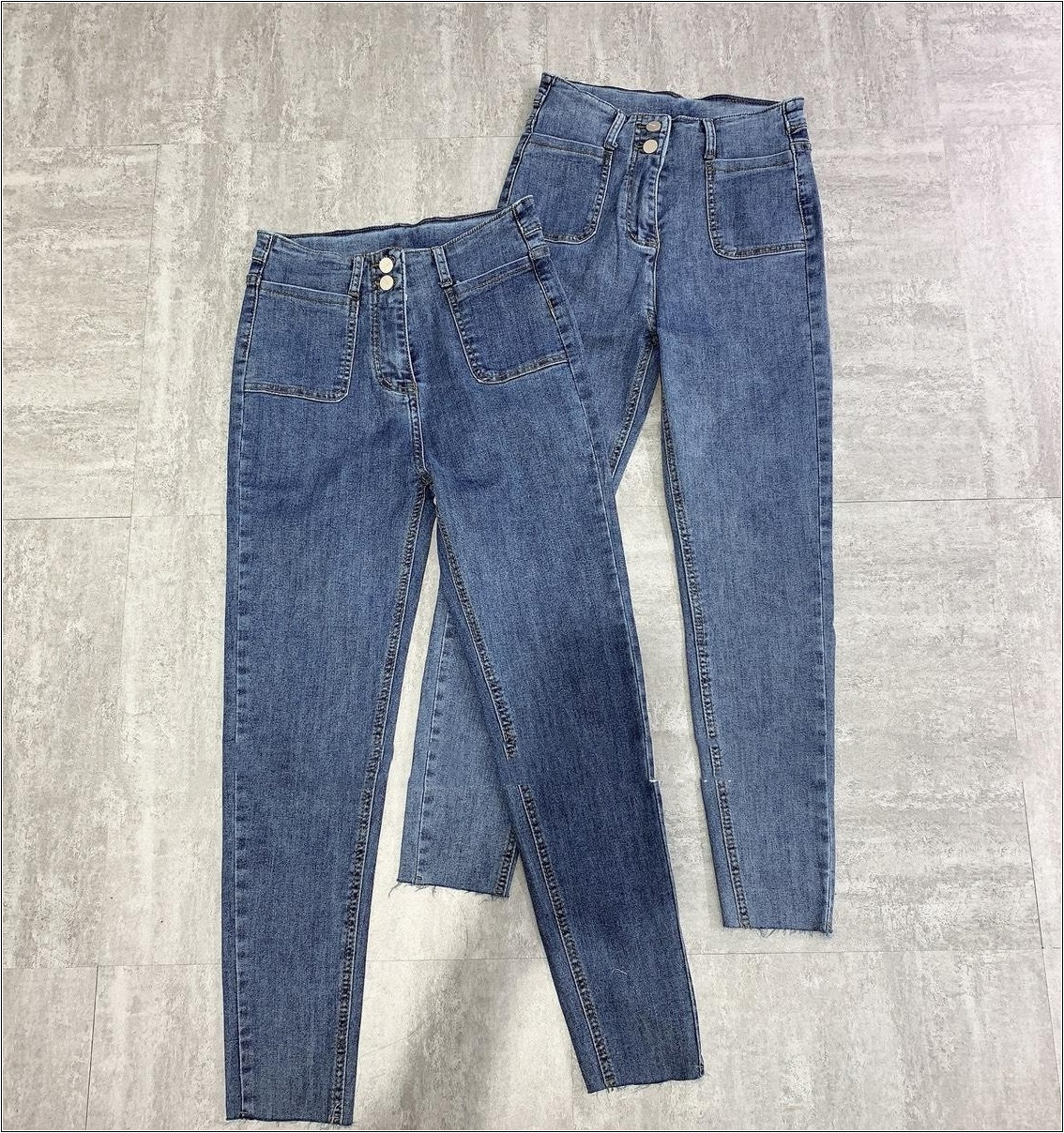 Quần jean nữ 2 TÚI KIỂU BẦU  + 2 CÚC lưng siêu cao MS01/015#96
