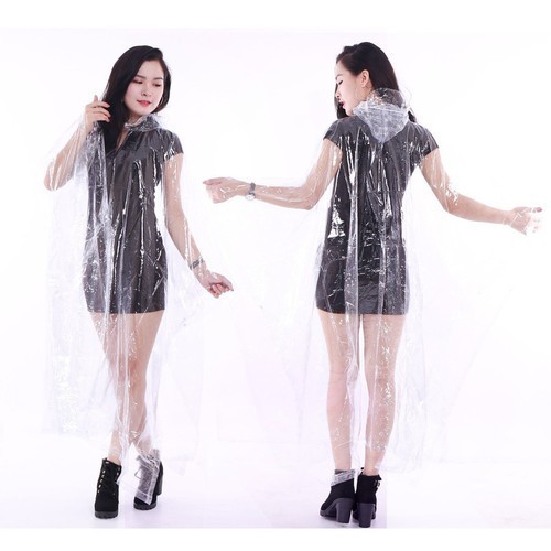 Áo mưa trong suốt 1 đầu